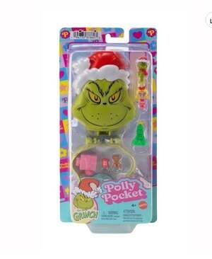 Polly Pocket Dr Seuss The GRINCH Compact Mini Doll Playset Doll Accessories New